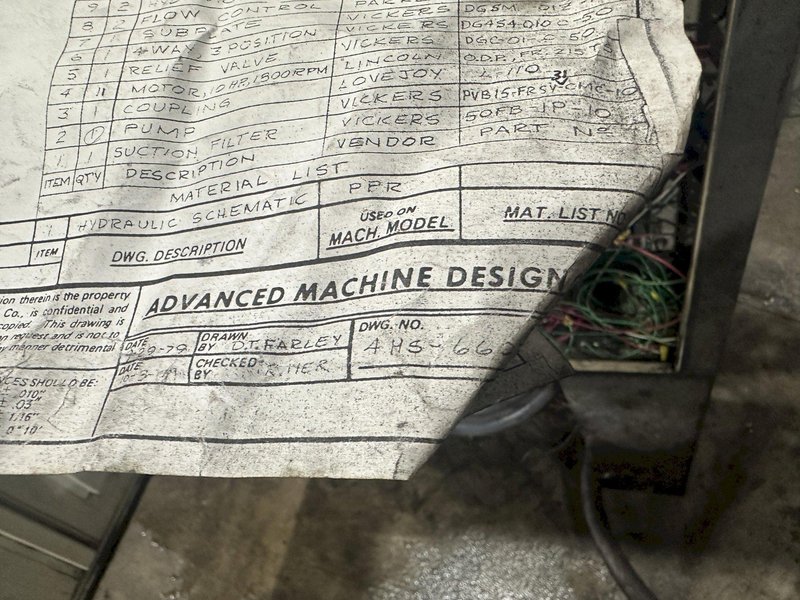 5" (530 TON) AMD MODEL #530-2230 AUTOMATIC HYDRAULIC BAR &amp; BILLET SHEAR OR HYRDRAULIC PRESS: STOCK #22660