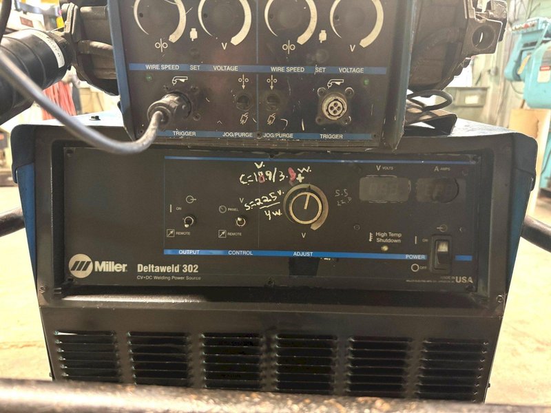 Miller Deltaweld 302 Mig Welder, 60 Series Dual Wire Feeder, 3 Phase