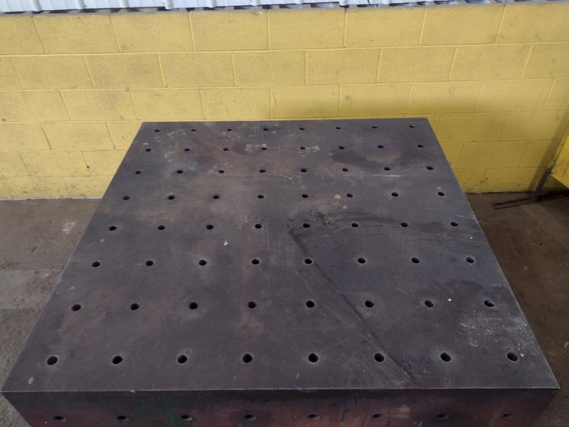 48&quot; x 48&quot; x 36&quot; HIGH INTERLAKE DRILLED &amp; TAPPED SET-UP / RISER TABLE: STOCK #16475