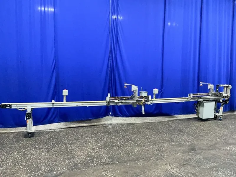 DORNER 4”X250”, 3/8 HP 3200 SERIES FLAT BELT CONVEYOR WITH LUBRICATORS ASSEMBLY  -  320M042100D1301