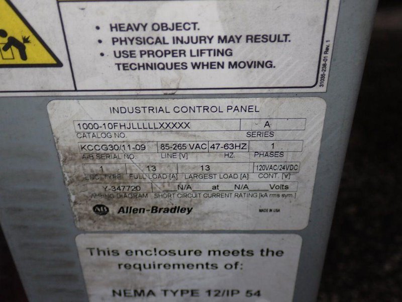 Allen Bradley Control Panel - 1000-10fhjlllllxxxxx