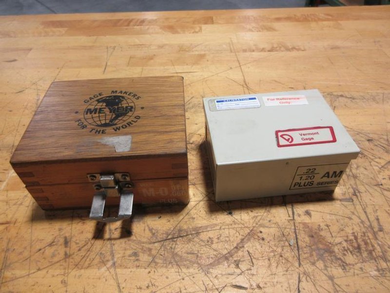 Meyer and Vermont Gage Small Pin Sets, Meyer M-0 Plus .011-.060&quot;, Vermont AM Series .22-1.2 Plus- Auction Item