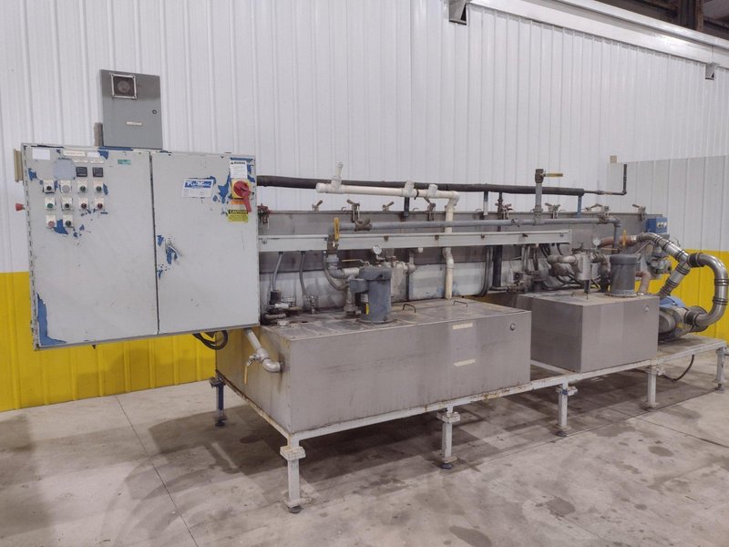 17034: 3 STAGE X 12&quot; WIDE FLO-MATIC MODEL #C20-2-1BELT CONVEYOR STAINLESS STEEL HEATED PARTS WASHER: STOCK #17034