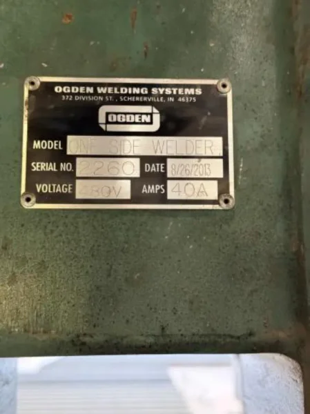Ogden Welder  -  ONE SIDE WELDER