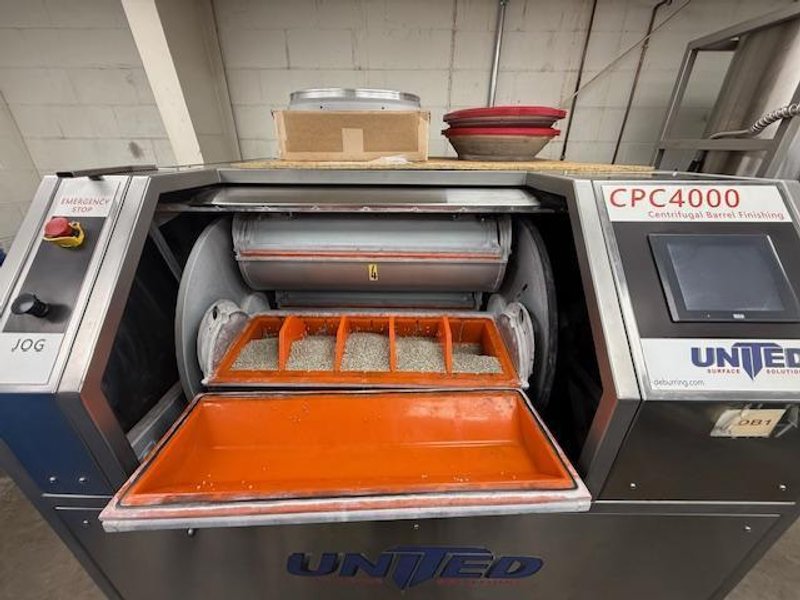United Surface Solutions CPC-4000-HD Centrifugal Barrel Finishing System, 2018