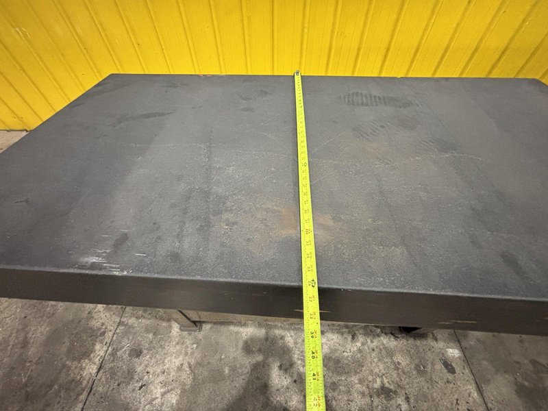 36&quot; X 72&quot; X 9&quot; THICK BLACK GRANITE SURFACE PLATE WITH STAND: STOCK #23490