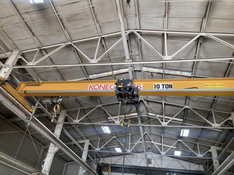 10 TON x 35' SPAN X 20' LIFT KONE CRANES SINGLE GIRDER OVERHEAD BRIDGE CRANE, NEW 2012: YOBRO #24721