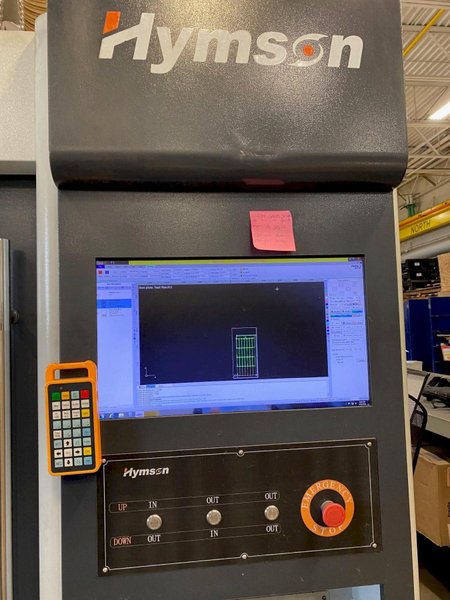 USED HYMSON 5&#039; X 10&#039; 3,000 WATT FIBER OPTIC LASER MODEL HF3015B, Stock# 11011, Year: 2018