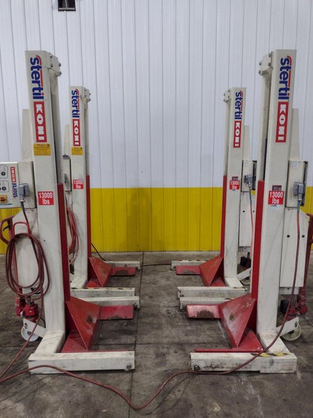 (4) 13,000 LBS STERTIL-KONI MODEL ST-1060 HEAVY DUTY MOBILE COLUMN LIFT JACKS: STOCK #23064