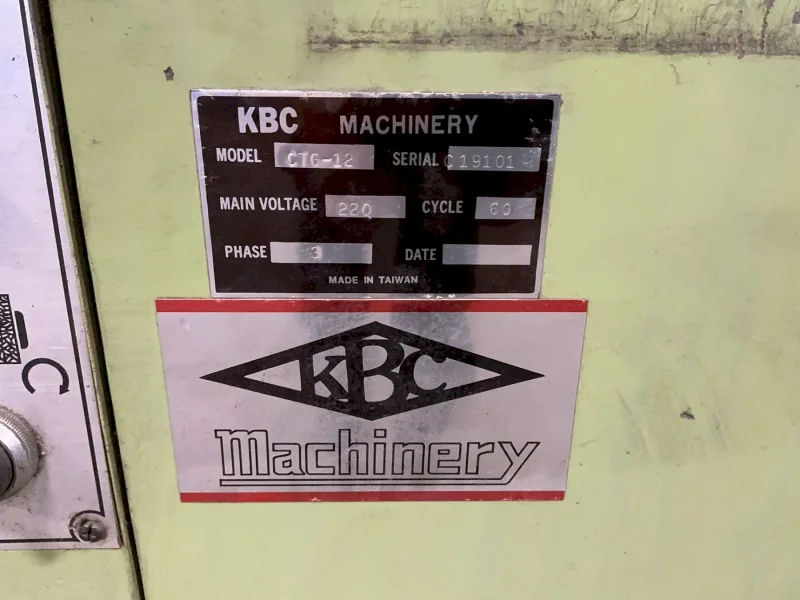 KBC MACHINERY 2” CENTERLESS GRINDER  -  CTG-12