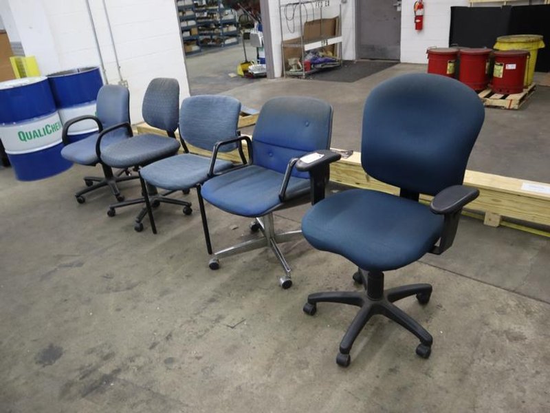 Blue Office Chairs (5)- Auction Item