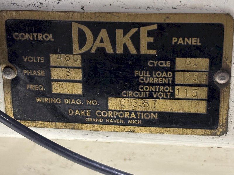75 TON DAKE MODEL #18-558 HYDRAULIC 4-POST PRESS,  23&quot; STROKE: YOBRO #24084