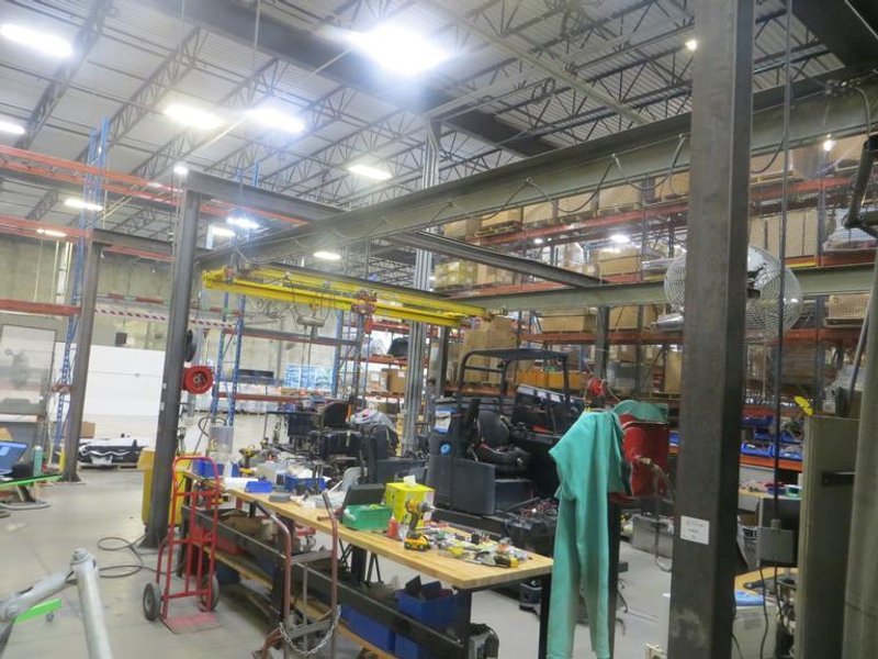 Overhead Shop Crane - Approx 34&#039; X 24&#039; area with (2) Single Girder Underslung Bridges, 1-CM Lodestar 1/2 Ton &amp; 1-Duff Lynx 1/2 Ton Electric Hoists- Auction Item