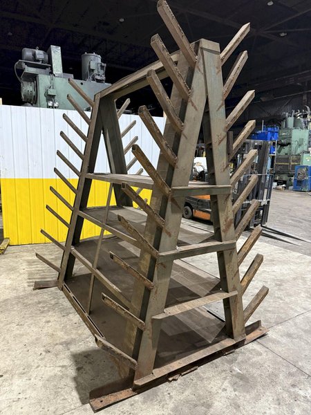 A-FRAME HEAVY DUTY STORAGE RACK, FOR BAR STOCK / PRESS BRAKE DIES &amp; MORE: YOBRO #24014