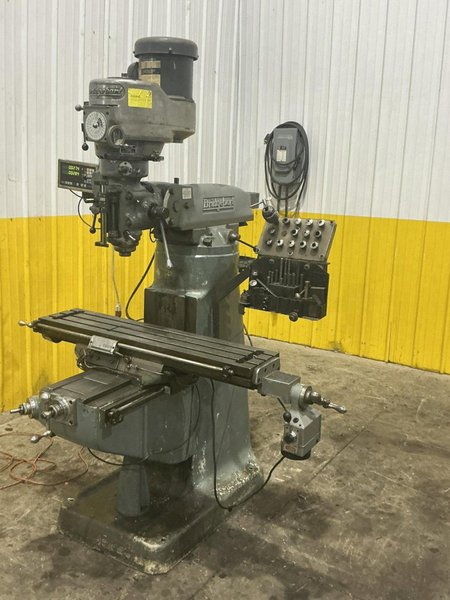 1.5 HP BRIDGEPORT VERTICAL MILL W/ POWER FEED: YOBRO #26042
