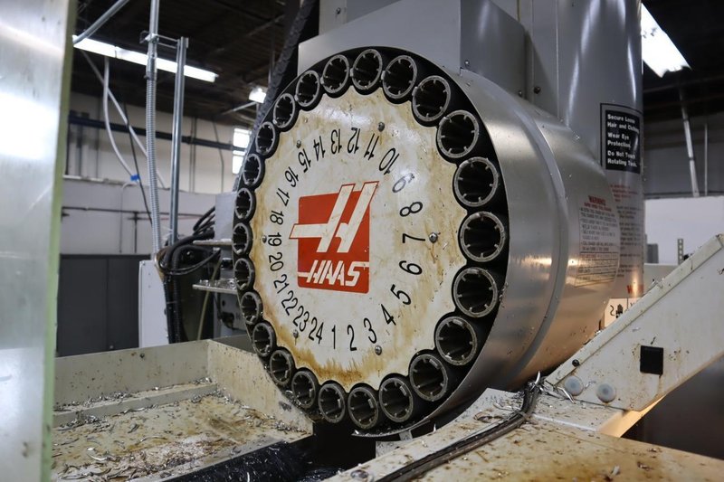 Haas VF-3SS CNC Vertical Machining Center, 12K Spindle, 24 Station SMTC, Probing, 4th-Axis Brushless Drive- Auction Item