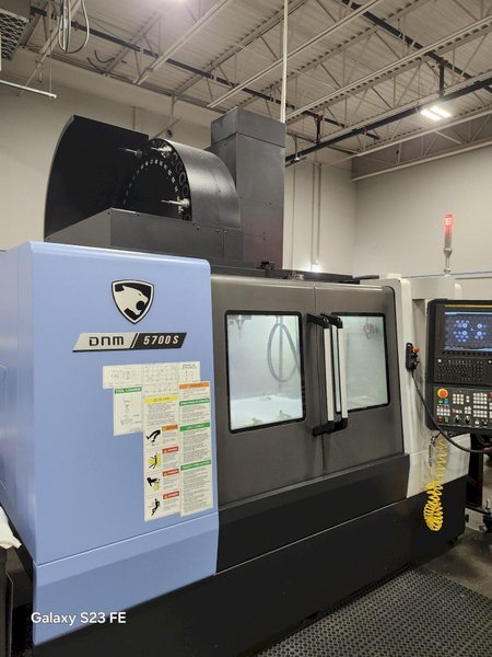 DN Solutions - DNM 5700S CNC Vertical Machining Center,  X 41.3, Y 22.4, Z 18.1 Trvls, 15000 RPM,  40 ATC, HP Coolant, Fanuc Oi-Plus, 20.1/49.6 Hp,  (New 2023)