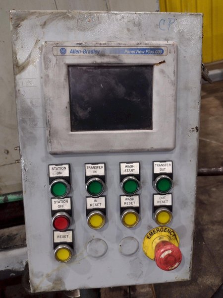 74" X 74" STOELTING MODEL #CSW8121 AUTOMATIC WASHER, WITH FLIP-UP DIE STATION POWERED INFEED, NEW 2012: YOBRO #25172