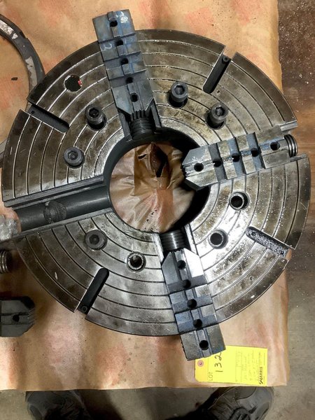 Used, 24&quot; Manual 4-Jaw Chuck with 8&quot; Thru Hole