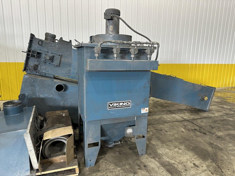48&quot; TABLE VIKING MODEL #4812CT CONTINUOUS SHOT BLAST PARTS CLEANING SYSTEM, NEW IN 2017: STOCK #22469