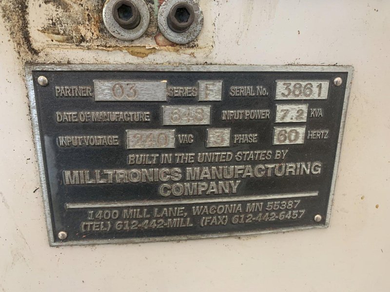 Milltronics Partner 03 3-Axis CNC Vertical Milling Machine, S/N 3861, New 1996.