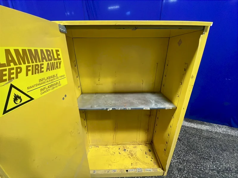 EAGLE MANUFACTURING CO. 45 GAL / 43”X18”X65” FLAMMABLE CABINET  -  1945