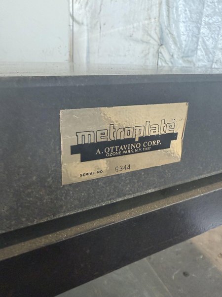 48&quot; X 24&quot; X 4&quot; METROPLATE GRANITE SURFACE PLATE W/ STAND. STOCK # 0449425.