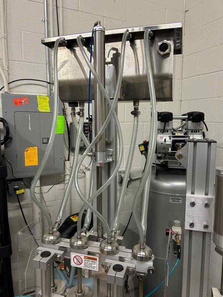 DK Technologies Micro Bottler MB04 Filling and Capping Machine, 2018 – Includes 4 HP California Air Tools 60040CAD 60-GAL Steel Tank Air Compressor w/ Auto Drain