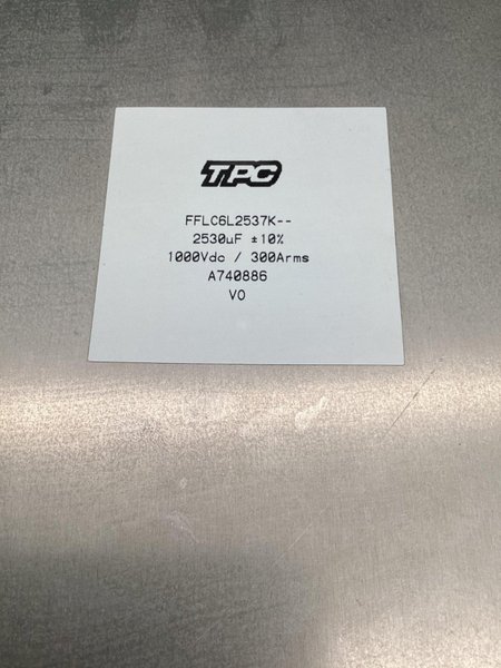 TPC FFLC6L2537K 2530uF, 1000 VDC / 300A RMS, A740886 High Power Capacitor NEW