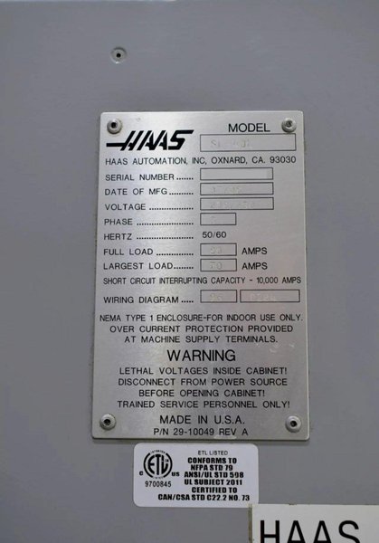 Haas SL-40L CNC Turning Center – Long Bed Lathe