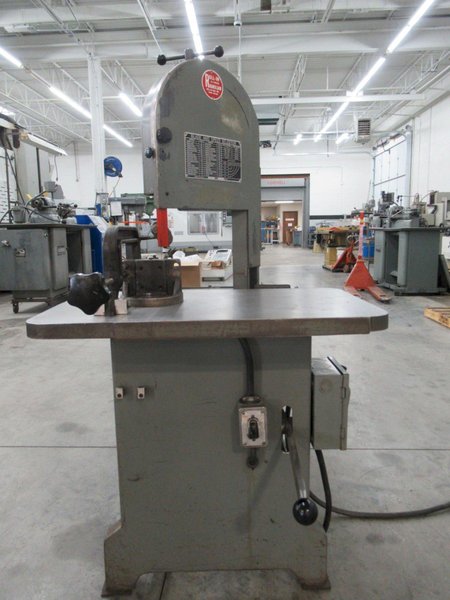 Roll-In Vertical Band Saw, 3/4" Blade, Gravity Blade Feed,Vise and Clamp