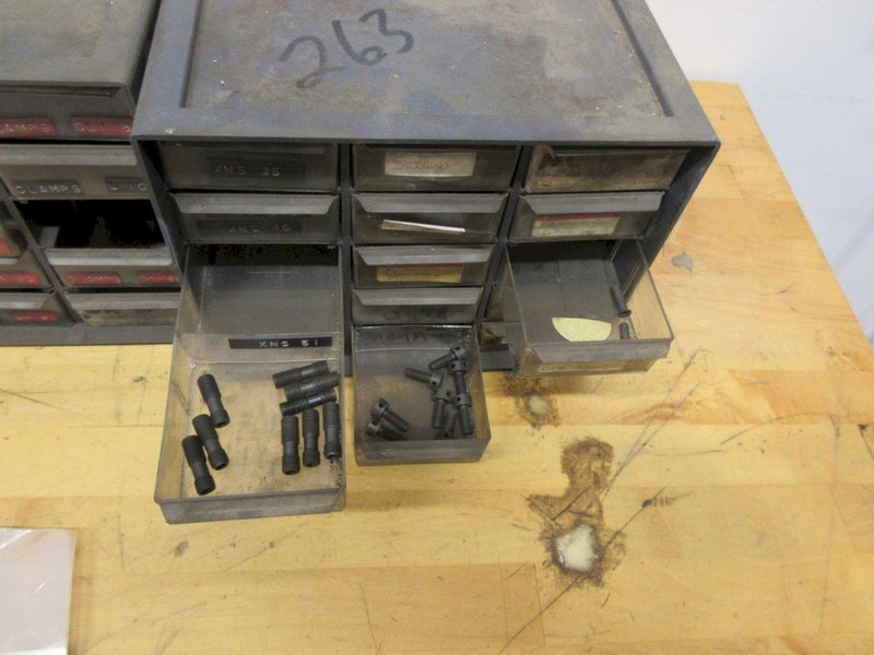 Insert Tooling Shims, Clamps, Screws in Multi Bin Organizers- Auction Item