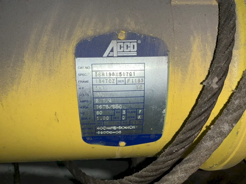 ACCO WRIGHT 1.5 TONS HOIST