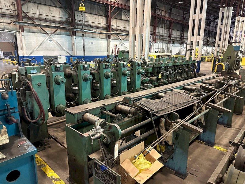 12 ROLL MEECO MODEL #12-12-TPVC (HD3) 2-PLANE SHAPE, ROD &amp; FLAT STOCK ROTARY STRAIGHTENING &amp; CHAMFER SYSTEM: STOCK #18428
