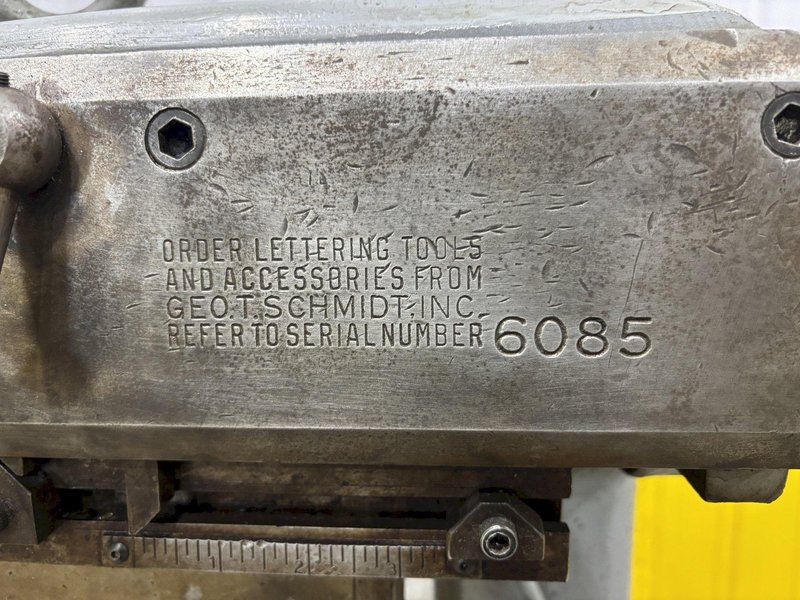 #365 SCHMIDT HI-DUTY ROLL STENCIL MARKING MACHINE: STOCK 10981