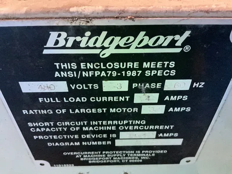 Bridgeport 9” X 48” Vertical Mill