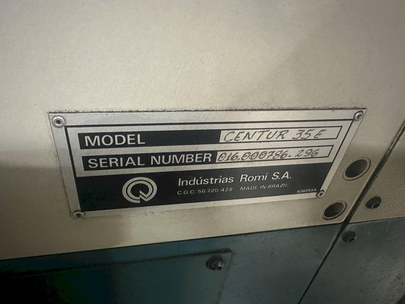 ROMI MODEL #CENTURY 35E CNC LATHE: STOCK #21865