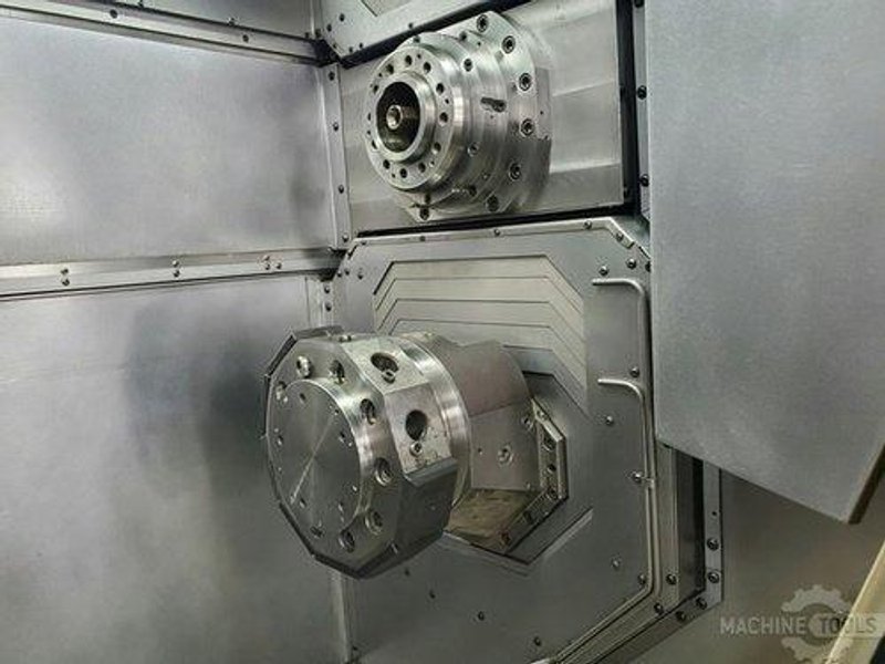 TRAUB TNX 65/42 Multi-Axis Lathe, 2007- Reconditioned,15-Axis, 4 Turret, Live Tooling, Bar Feeder, Twin Spindle, Chip Conveyor, Available Tooling