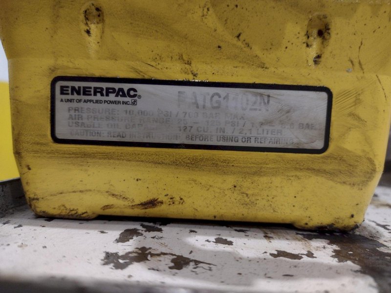 50 TON ENERPAC H-FRAME AIR OVER OIL SHOP PRESS: YOBRO #25793