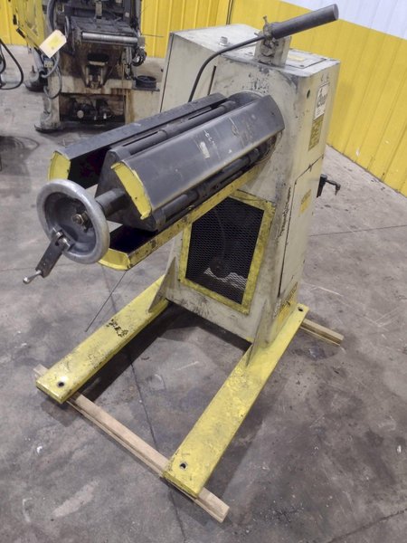 4000 LBS X 24" COOPER WEYMOUTH MODEL #4RM24 MOTORIZED UNCOILER COIL REEL: YOBRO #25767