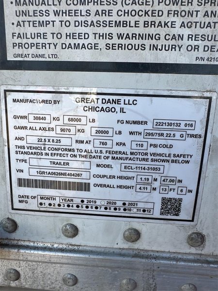 2022 Great Dane 53 x 102 1GR1A0626NE404267