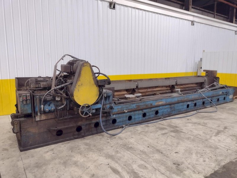 20' (240") X 8" HANCHETT MODEL #AK-240 AUTOMATIC TRAVELING HEAD KNIFE &amp; BLADE GRINDER / SHARPENER: STOCK #21143