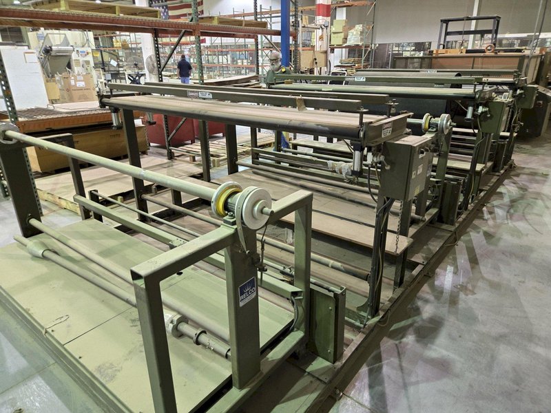 100 TON ATOM S 6110 / 2 L EV DIE CUTTING PRESS W/ UNWIND STATION. STOCK # 0772526
