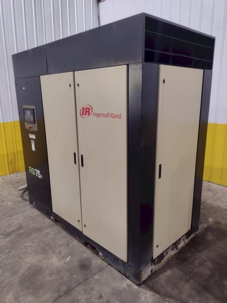 100 HP INGERSOLL-RAND MODEL RS75i-A125 ROTARY SCREW AIR COMPRESSOR W/ AIR DRYER: YOBRO #25976