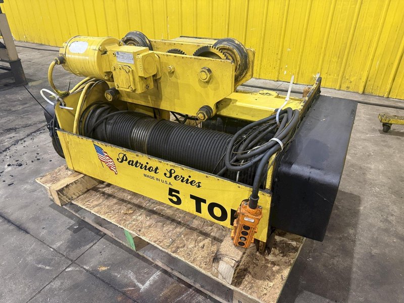 5 TON YALE PATRIOT SERIES 2000 UNDERHUNG CRANE HOIST WITH POWER TROLLEY : YOBRO #25281