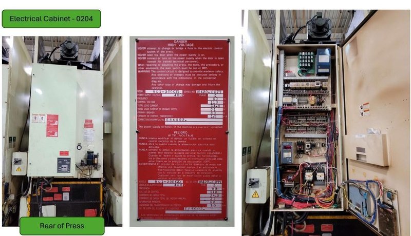 (3) 220 TON AIDA PRESS LINE, W/ STOCK FEEDER &amp; TRANSFER SYSTEM: STOCK #22200