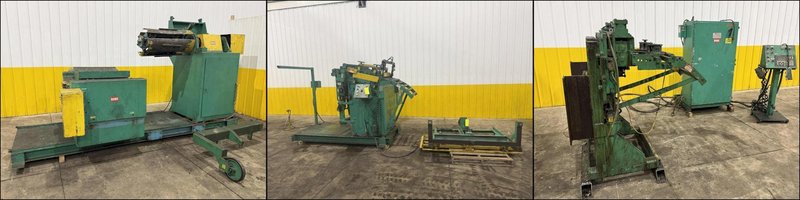 10,000 LBS X 24" X .105" ROWE ENTRY SERVO FEED LINE, COIL CAR, REEL, STRAIGHTENER, INDRAMAT SERVO FEED: YOBRO #24518
