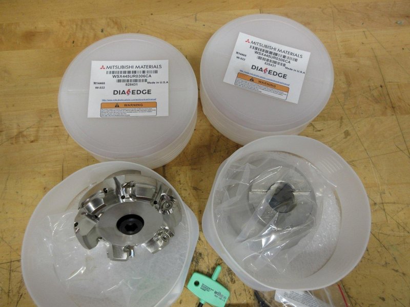 Mistubishi Diaedge Inserted Drills and Shell Mills, (2) Ea. New In Packages, 3.5" Dia Shell Mills, .7283" Dia Drills with Inserts- Auction Item