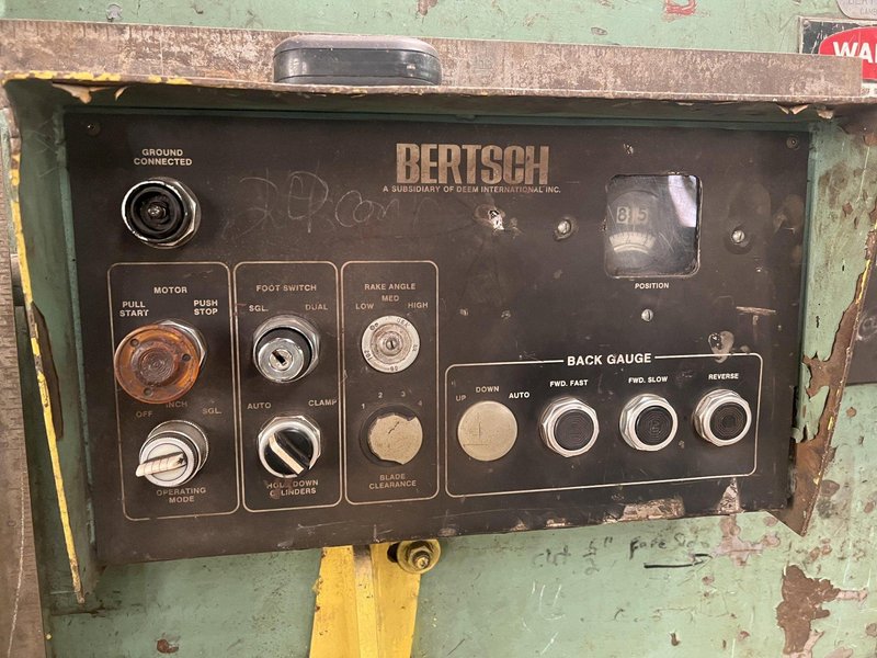 12' X 1/2" BERTSCH MODEL #500 POWER HYDRAULIC SHEAR: STOCK #18248