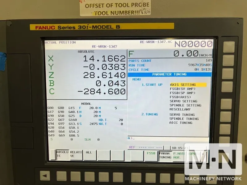 Mitsui Seiki HU50-T 5-Axis Table on Table CNC Horizontal Machining Center, 2017
